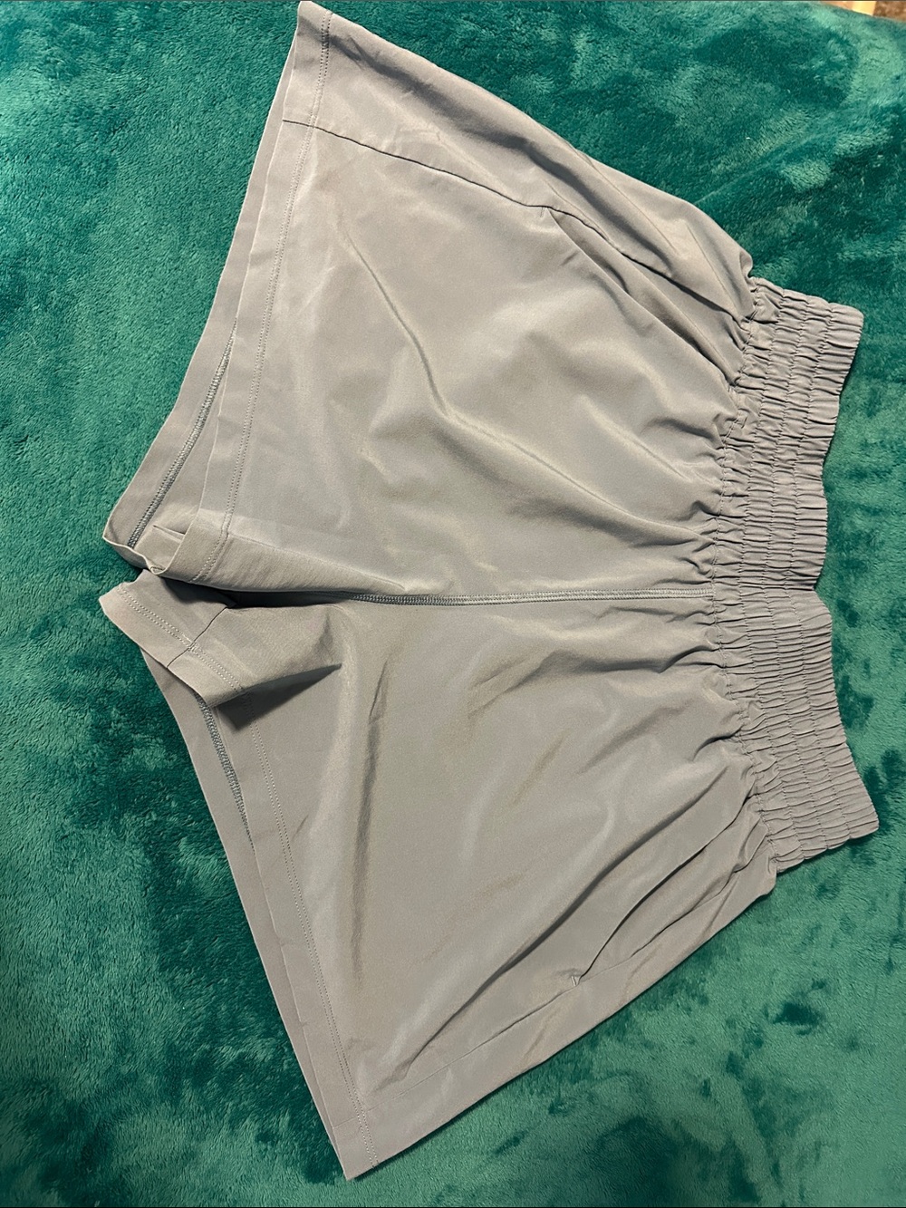 Women's Elastic-Waist Slate Blue Athletic Shorts